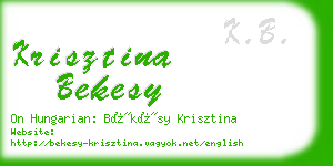 krisztina bekesy business card